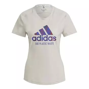 Футболка Adidas Pfo Gpx Tee W Contrasting Colors Logo Printing Sports Short Sleeve Bauxite Brown T-Shirt, Коричневый