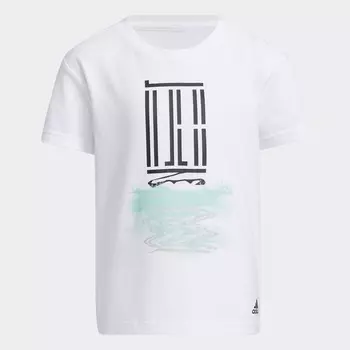 Футболка Adidas Round Neck Short Sleeve Sports, белый