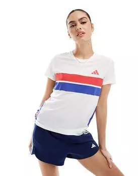 Футболка adidas Running Adizero Retro белого цвета adidas performance