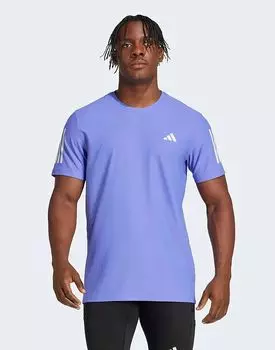 Футболка adidas Running Own The Run синего цвета adidas performance
