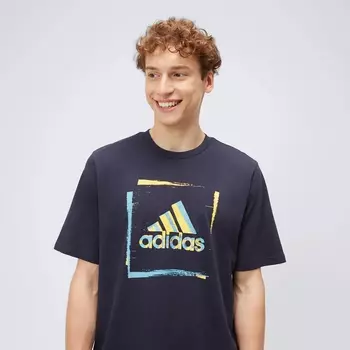 Футболка Adidas с принтом, синий