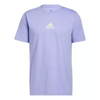 Футболка Adidas Small Logo Back Pattern Printing Round Neck Short Sleeve Lavender T-Shirt, Фиолетовый
