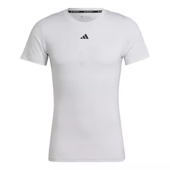 Футболка Adidas Solid Color Logo Round Neck Pullover Slim Fit Short Sleeve White T-Shirt, Белый