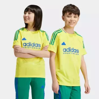 Футболка adidas Sportswear «J NP TEE», цвет Bright Yellow / Bold Blue / Bold Green