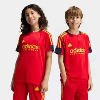 Футболка adidas Sportswear «J NP TEE», цвет Better Scarlet / Legend Ink / Bold Gold