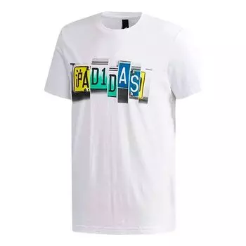 Футболка adidas Ss Key City Logo Printing Sports Short Sleeve White DX0641, белый