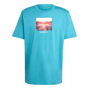 Футболка adidas Sunset Graphic T-shirt Asia Sizing 'Teal'