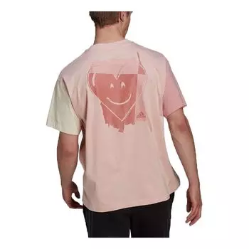 Футболка adidas U Co G T Colorblock Sports Round Neck Short Sleeve Pink Red T-Shirt, красный