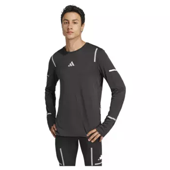 Футболка adidas Ultimate Running Reflective long sleeve, черный