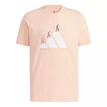 Футболка adidas Unisex Printing Round-neck Pink, розовый