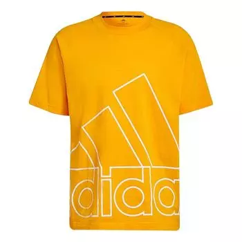 Футболка adidas Unisex U Big Logo Printing Round-Neck Orange, оранжевый