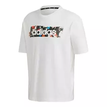 Футболка adidas x Disney Alphabet Pattern Printing Sport Round NeckShort Sleeve Men's White, белый