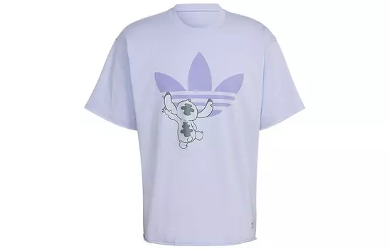 Футболка Adidas X Disney Crossover Solid Stitch с рисунком из мультфильма, лавандовая, фиолетовая Adidas Originals, светло-фиолетовый
