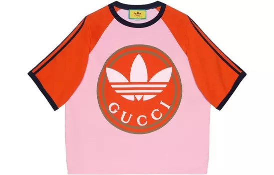 Футболка Adidas X мужская розовая Gucci, розовый