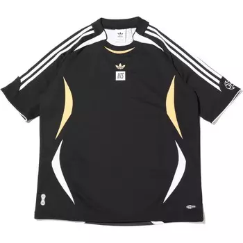 Футболка Adidas X NTS Radio Teamgeist из переработанного полиэстера Adidas Originals, черно-белый/желтый