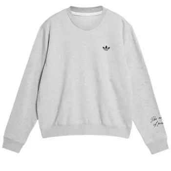 Футболка Adidas X Wales Bonner с длинными рукавами и круглым вырезом Adidas Originals, серый