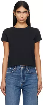 Футболка Adine Shrunken темно-синего цвета AGOLDE