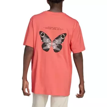 Футболка Adventure C-Butterfly мужская, флуоресцентно-красная, закрученная Adidas Originals, красный