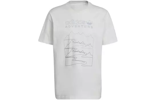 Футболка ADVENTURE MOUNTAIN FRONT мужская белая Adidas Originals, белый
