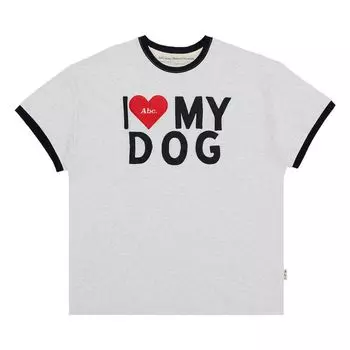 Футболка Advisory Board Crystals I Love My Dog Ring Tee 'Grey', серый
