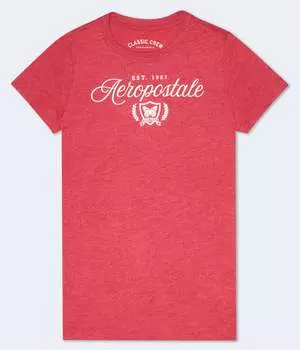Футболка Aeropostale Butterfly Laurels с графическим принтом из фольги, цвет light red 636