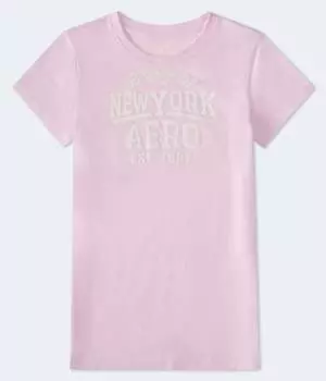 Футболка Aeropostale New York Butterflies с графическим принтом, розовый