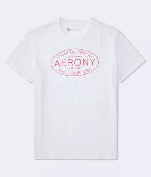 Футболка Aeropostale Ny с овальным логотипом, цвет bleach