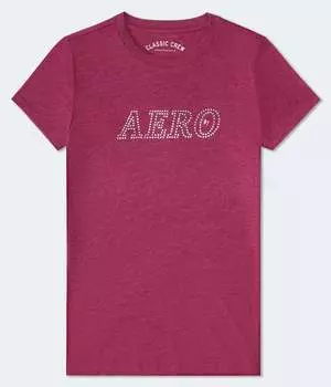 Футболка Aeropostale со стразами, цвет purple red 572