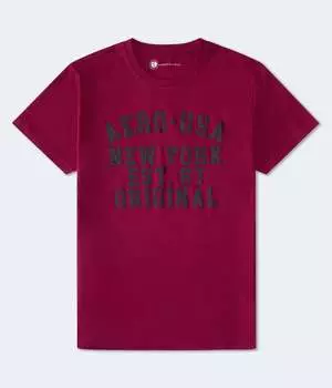 Футболка Aeropostale - Usa New York с рисунком, цвет purple red 572