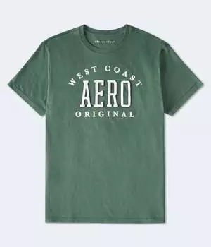 Футболка Aeropostale West Coast с графическим принтом из фольги, темно-зеленый