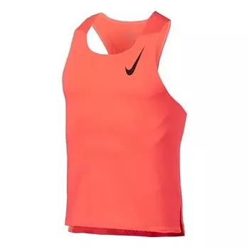 Футболка Aeroswift дышащие тренировочные спортивные беговые жилеты Nike, оранжевый