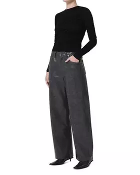 Футболка AGOLDE Tania с выворотками, черный