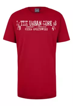 Футболка AHORN SPORTSWEAR "URBAN CORE_WHITE", с повседневным принтом, красный