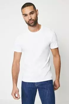 Футболка Aidy с круглым вырезом из нержавеющей стали, чистый белый цвет Debenhams, белый