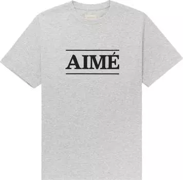 Футболка Aim Leon Dore Logo Tee 'Silver Mix', серый