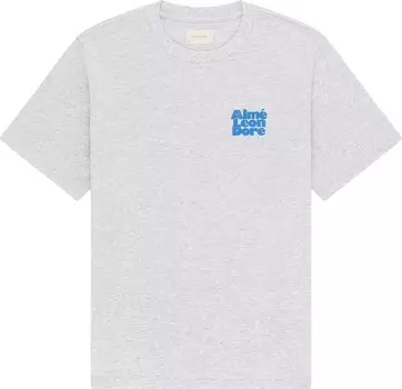 Футболка Aim Leon Dore Stacked Logo 'Silver Mix', серый