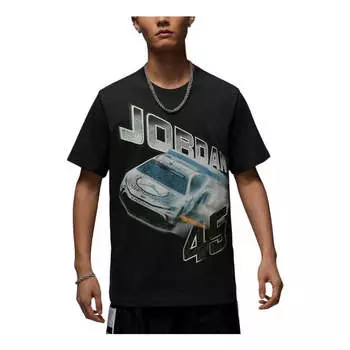 Футболка Air Jordan Brand Racing T-shirt Asia Sizing 'Off Noir', черный