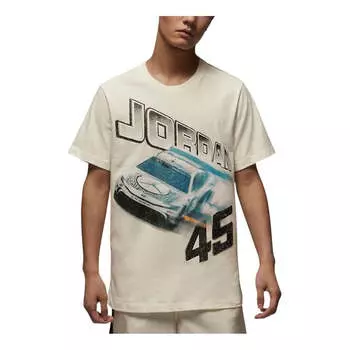 Футболка Air Jordan Brand Racing T-shirt Asia Sizing 'Sail', бежевый