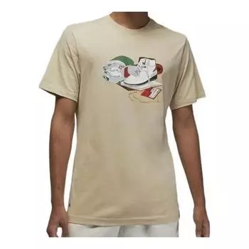Футболка Air Jordan Flight Artist Series By Jacob Rochester Graphic T-Shirt 'Rattan', бежевый