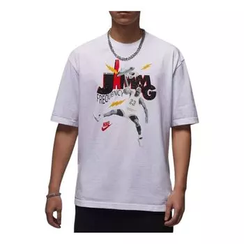 Футболка Air Jordan Graphic T-Shirt 'White', белый