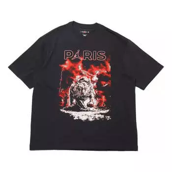 Футболка Air Jordan Paris Saint-Germain Graphic T-Shirt 'Off-Noir', черный