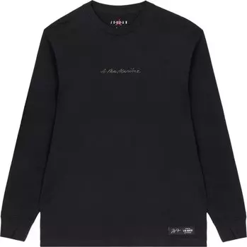 Футболка Air Jordan x A Ma Manire Long-Sleeve T-Shirt 'Black/Medium Ash', черный