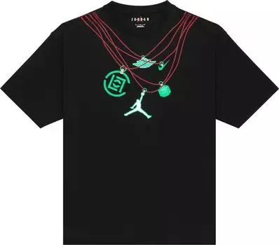 Футболка Air Jordan x Clot Jade T-Shirt 'Black', черный