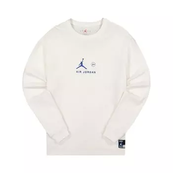 Футболка Air Jordan x Fragment Long-Sleeve T-Shirt 'Platinum Tint', белый