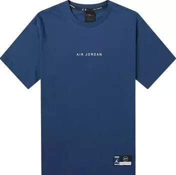 Футболка Air Jordan x Fragment T-Shirt 'Navy/Sport Royal/White', синий