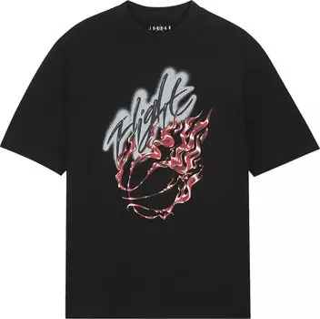 Футболка Air Jordan x Travis Scott Flight Graphic T-Shirt 'Black', черный