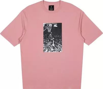 Футболка Air Jordan x Union LA Reverse Dunk T-Shirt 'Rust Pink', розовый