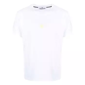 Футболка airbrushed cotton t-shirt 'white' Stone Island, белый
