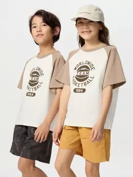 Футболка airism cotton crew neck Uniqlo, цвет 32 бежевый