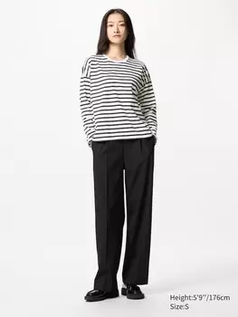 Футболка airism cotton длинный рукав Uniqlo, цвет 01 белый